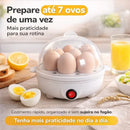 Cozedor de Ovos Elétrico Portátil a Vapor 7 Ovos Bivolt 110V/220V