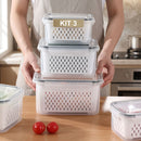 Kit 3 Potes Herméticos com Tampa de Vedação
