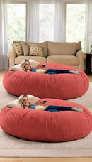 Puff Gigante Redondo 140cm Sem Enchimento em Suede Premium – Linha Gold
