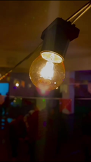 Varal de luzes para área externa com 25m + 25 LÂMPADAS INCANDESCENTES INCLUSAS! 15w 127V e 220V