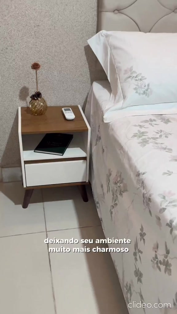 QUEIMA DE ESTOQUE PROMOÇÃO! Kit Mesa De Cabeceira Para Quarto Pés Retro 1 Gaveta - Várias Cores