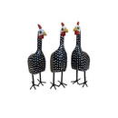 Kit Trio Galinha D’Angola de Madeira