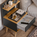 Mesa De Cabeceira Estilo Retro Quarto Sleep
