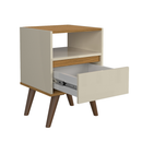 QUEIMA DE ESTOQUE PROMOÇÃO! Kit Mesa De Cabeceira Para Quarto Pés Retro 1 Gaveta - Várias Cores