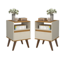 QUEIMA DE ESTOQUE PROMOÇÃO! Kit Mesa De Cabeceira Para Quarto Pés Retro 1 Gaveta - Várias Cores