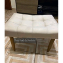 Puff Requinte Bege Banqueta Pé Palito