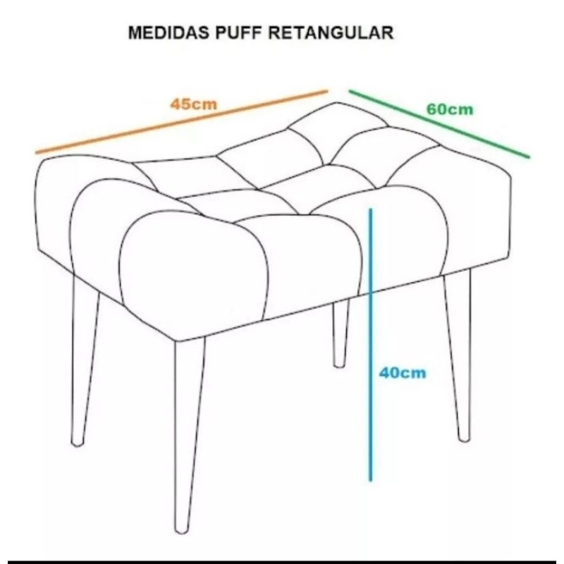 Puff Requinte Bege Banqueta Pé Palito