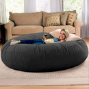 Puff Gigante Redondo 140cm Sem Enchimento em Suede Premium – Linha Gold