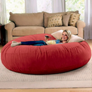 Puff Gigante Redondo 140cm Sem Enchimento em Suede Premium – Linha Gold