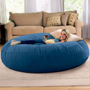 Puff Gigante Redondo 140cm Sem Enchimento em Suede Premium – Linha Gold