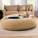 Puff Gigante Redondo 140cm Sem Enchimento em Suede Premium – Linha Gold