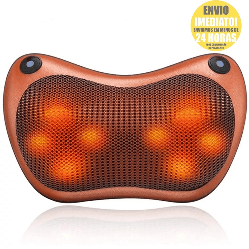 Massageador Shiatsu 8 Esferas para Pescoço, Costas e Lombar