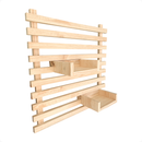 Painel de Madeira Floreira Modular Suporte Parede Suspenso Jardim Vertical Horta