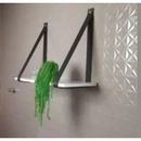 Kit 2 Prateleira Mdf Branca 45x15 Alça Marrom Couro Ecológico Resistente