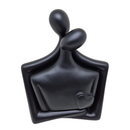 Escultura Casal Apaixonado em Cerâmica – Decoração Moderna para Sala, Rack e Escritório