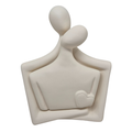 Escultura Casal Apaixonado em Cerâmica – Decoração Moderna para Sala, Rack e Escritório