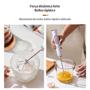 Batedor Misturador Mixer Elétrico para Bebidas Leite Café Clara de Ovos 2 em 1 Utensílios de Cozinha