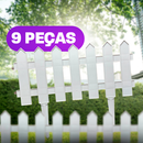 Kit 21 Cercas Plástica Decorativa Jardim Inglês