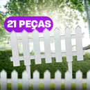 Kit 21 Cercas Plástica Decorativa Jardim Inglês
