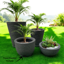 Kit 04 Vasos para Planta Flor Casa Jardim Varanda Coluna Redonda N1 N2 Bojo N1 + Bacia N1 com prato