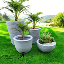 Kit 04 Vasos para Planta Flor Casa Jardim Varanda Coluna Redonda N1 N2 Bojo N1 + Bacia N1 com prato