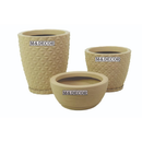 Kit 3 Vasos Decorativos Bojo Diamante 3D + Coluna + Bacia com Prato