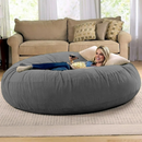 Puff Gigante Redondo 140cm Sem Enchimento em Suede Premium – Linha Gold