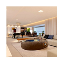 Puff Gigante Redondo 140cm Sem Enchimento em Suede Premium – Linha Gold