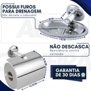 Kit Acessórios para Banheiros 5 peças + 2 Porta Shampoo Reto