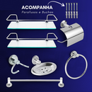 Kit Acessórios para Banheiros 5 peças + 2 Porta Shampoo Reto
