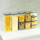 Kit 10 Potes Herméticos Empilháveis em Acrílico para Organização da Cozinha