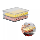 Porta Frios Hermético Presunto Queijo Kit Acrílico Resistente Triplo Pote Mantimentos