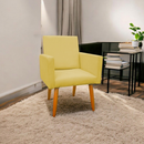 Poltrona Decorativa Nina com Pé Palito em Suede – LR Decor