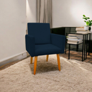 Poltrona Decorativa Nina com Pé Palito em Suede – LR Decor