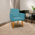 Poltrona Decorativa Nina com Pé Palito em Suede – LR Decor