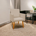 Poltrona Decorativa Nina com Pé Palito em Suede – LR Decor