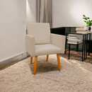 Poltrona Decorativa Nina com Pé Palito em Suede – LR Decor