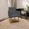 Poltrona Decorativa Nina com Pé Palito em Suede – LR Decor