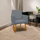 Poltrona Decorativa Nina com Pé Palito em Suede – LR Decor