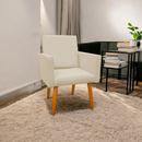 Poltrona Decorativa Nina com Pé Palito em Suede – LR Decor