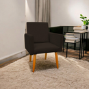Poltrona Decorativa Nina com Pé Palito em Suede – LR Decor