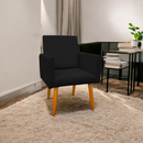 Poltrona Decorativa Nina com Pé Palito em Suede – LR Decor