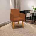 Poltrona Decorativa Nina com Pé Palito em Suede – LR Decor