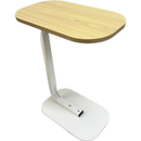 Mesa de Apoio Lateral para Sofá e Cama com Base de Ferro e MDF