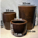 Kit 3 Vasos Marmorizados ou Diamante com Pratos