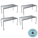 Kit 2 Organizadores de Armário de Cozinha Médio 32cm em Aço Epóxi