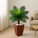 Planta Artificial Palmeira + Vaso kit Enfeite Sala Completo Decoração Casa