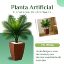 Planta Artificial Palmeira + Vaso kit Enfeite Sala Completo Decoração Casa