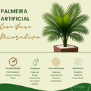 Planta Artificial Palmeira + Vaso kit Enfeite Sala Completo Decoração Casa