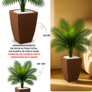 Planta Artificial Palmeira + Vaso kit Enfeite Sala Completo Decoração Casa